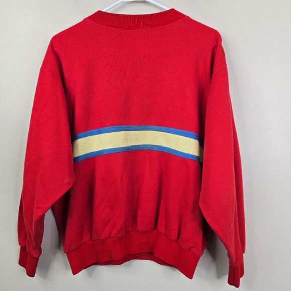 Vintage 80s Sport Promotion Center Italian Made Colorblock Sweatshirt EU 50 US L - Picture 2 of 8